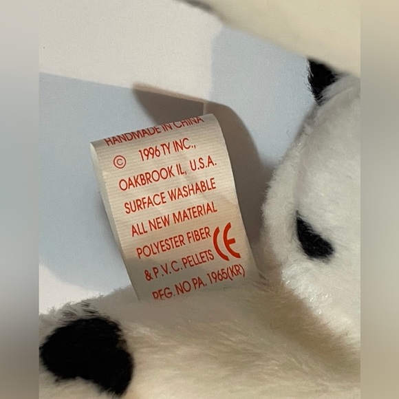 Ty Beanie Babies Original Dotty The Dalmation Dog PVC RARE - Picture 5 of 6